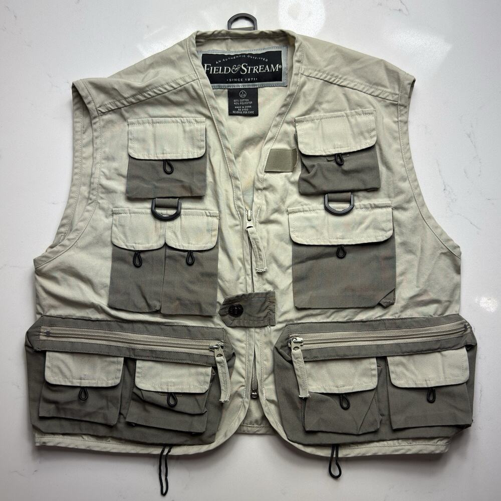 Field & Stream Fishing Vest Multi Pocket Wading Vest Size Youth Large (12-14)